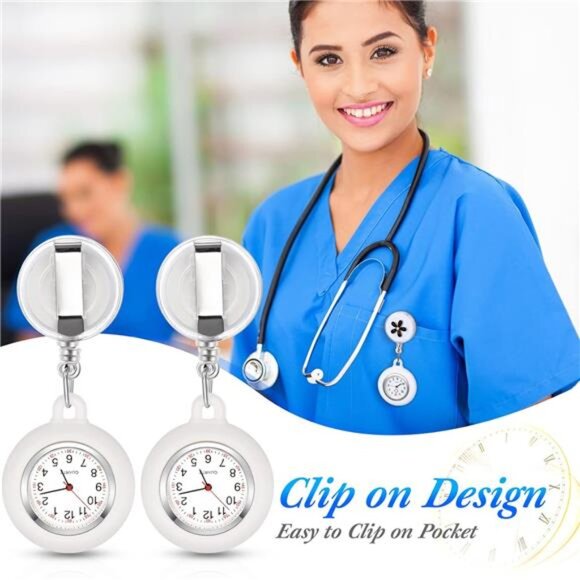 Nurse Watch for Nurses Doctors Nurse Watch Brooch Fob Pocket Watch Digital Watch main image 4